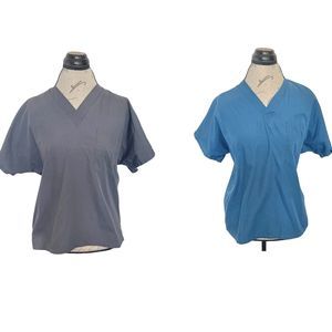 Medical Scrub Bundle Lot Cherokee Workwear medical Unisex Tunic Top Sz Small